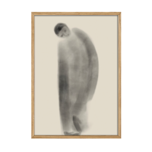 Fading En fin plakat af person i udflydende grå farver